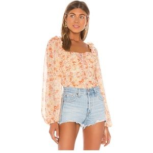 NWT Free People Mabel floral blouse size Small
